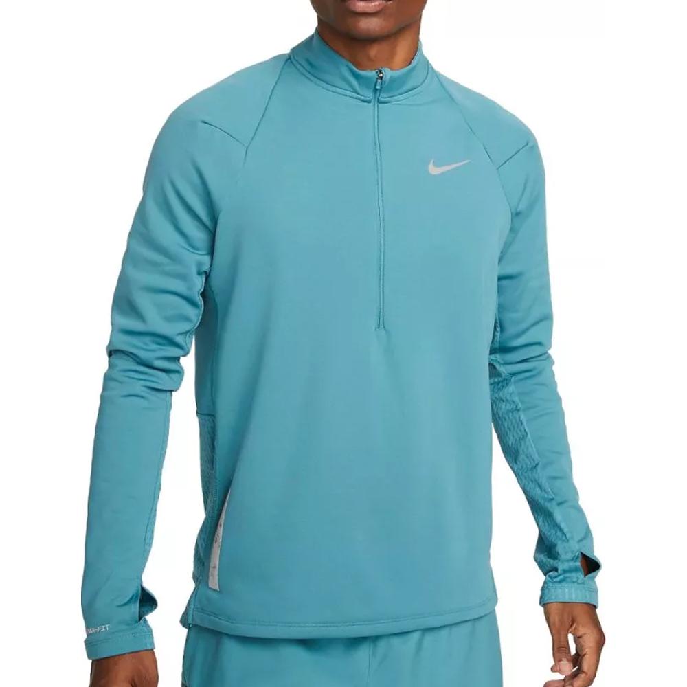 Nike T-shirt Manches Longues Turquoise Homme Nike Element