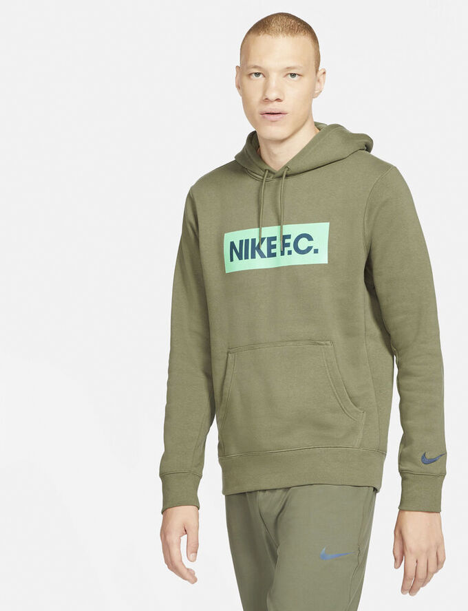Nike F.c. Fleece Haettetroje Grøn