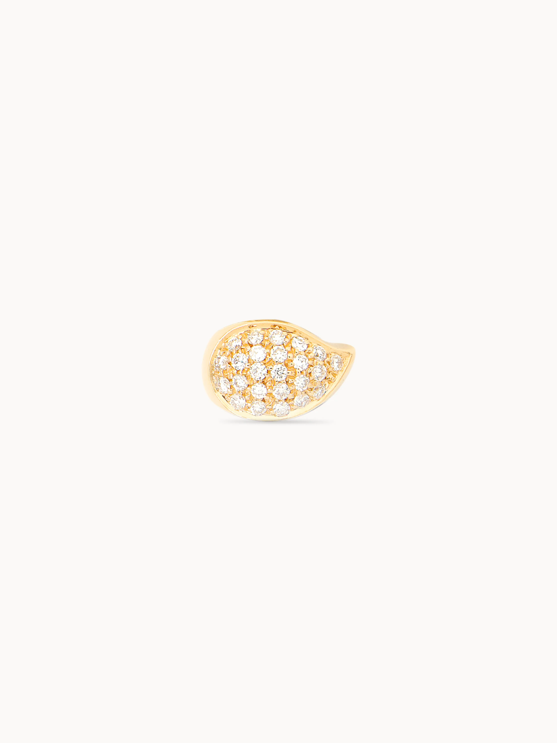 TAMARA COMOLLI Charm SIGNATURE DROP CLASP DIAMOND PAVÉ aus 18 Karat Gelbgold mit Diamant Pavé