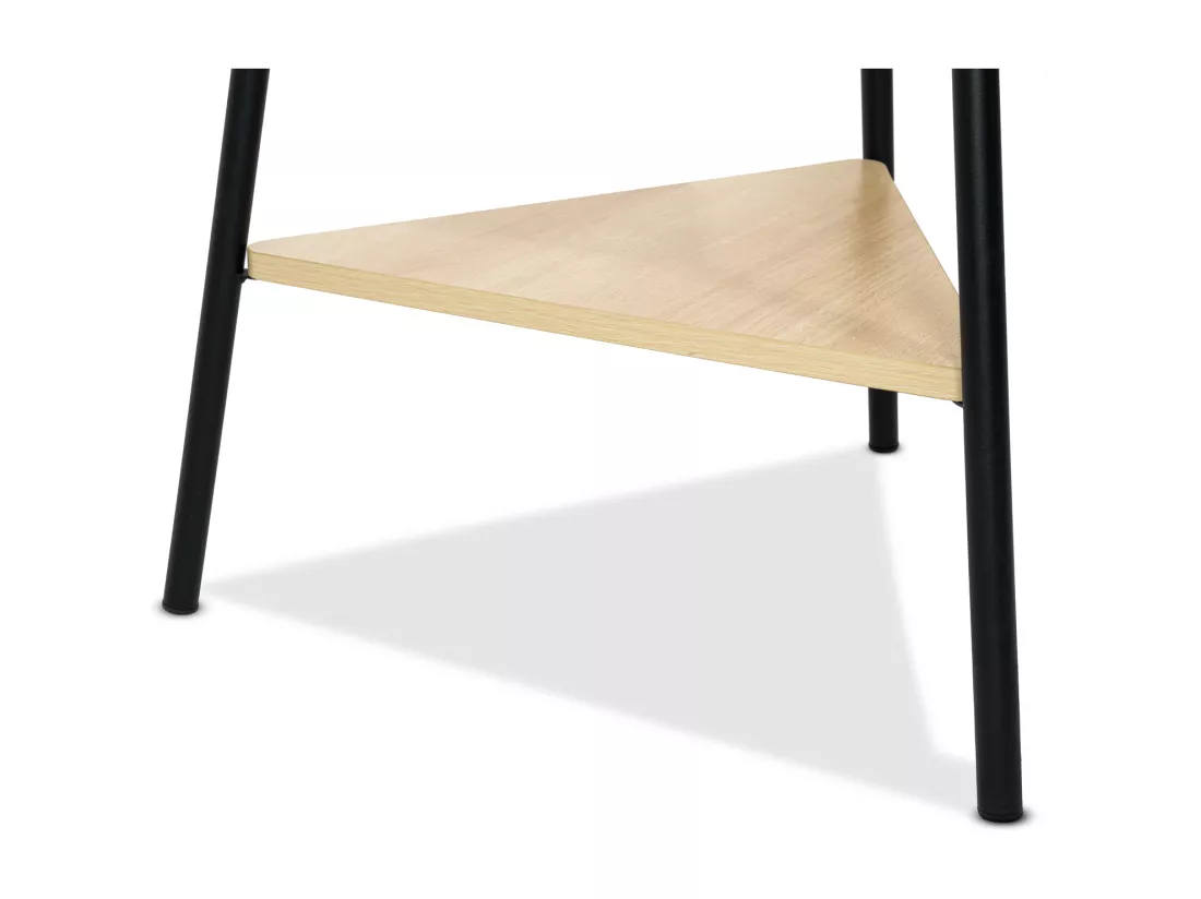 Gubinde - Portemanteau en métal 180x50 cm avec 2 étagères en bois