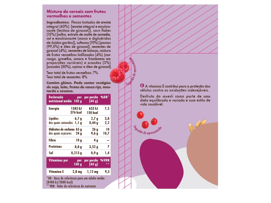 MUESLI SALUTEM ANTIOX FRUTOS VERMELHOS 350 G