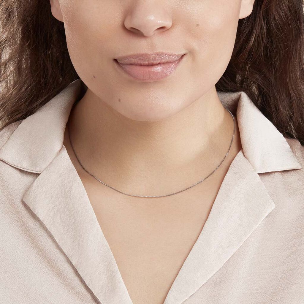 Chaîne Alyze Argent Blanc