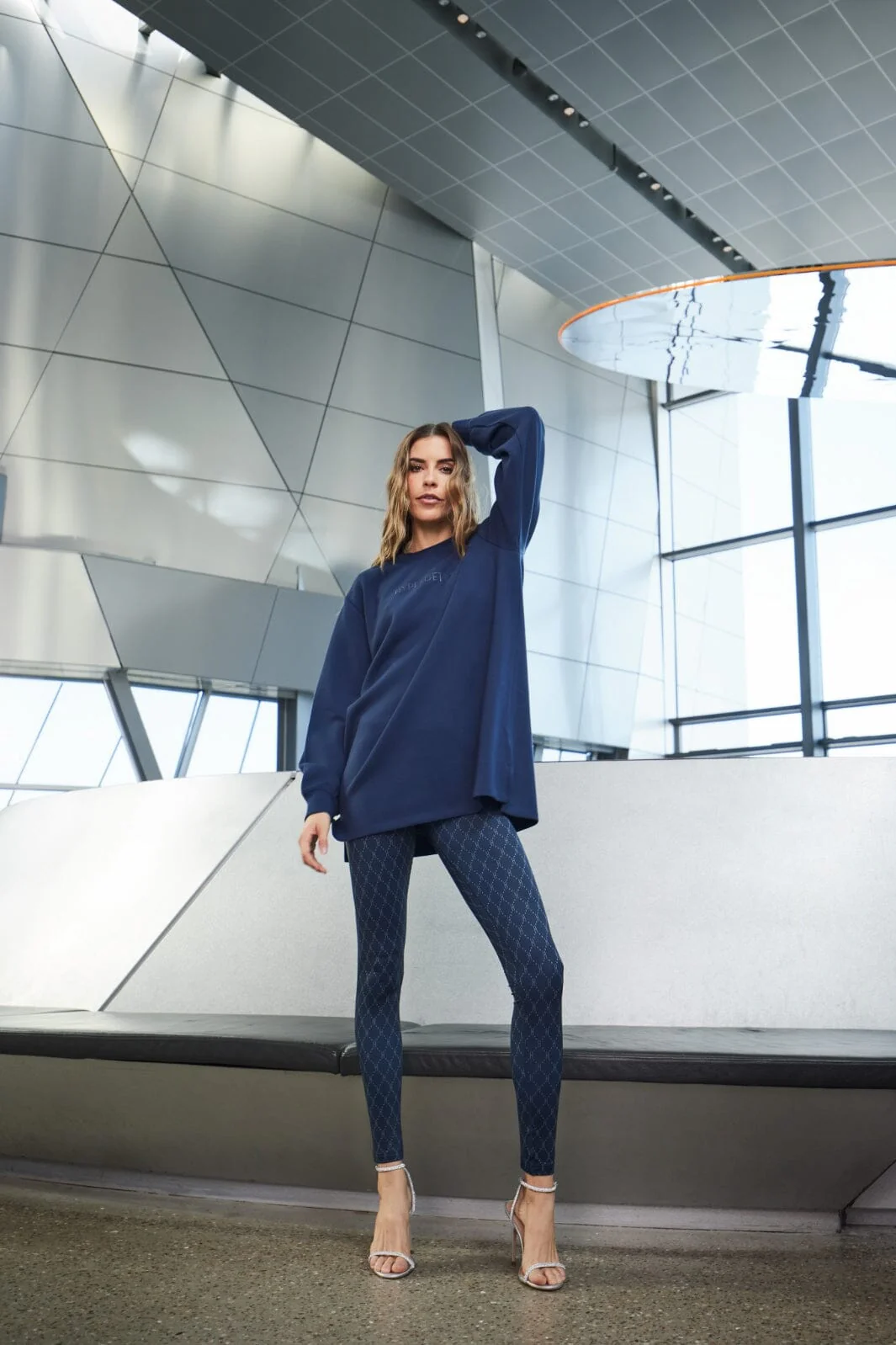Hype The Detail Printed Legging 42 navy