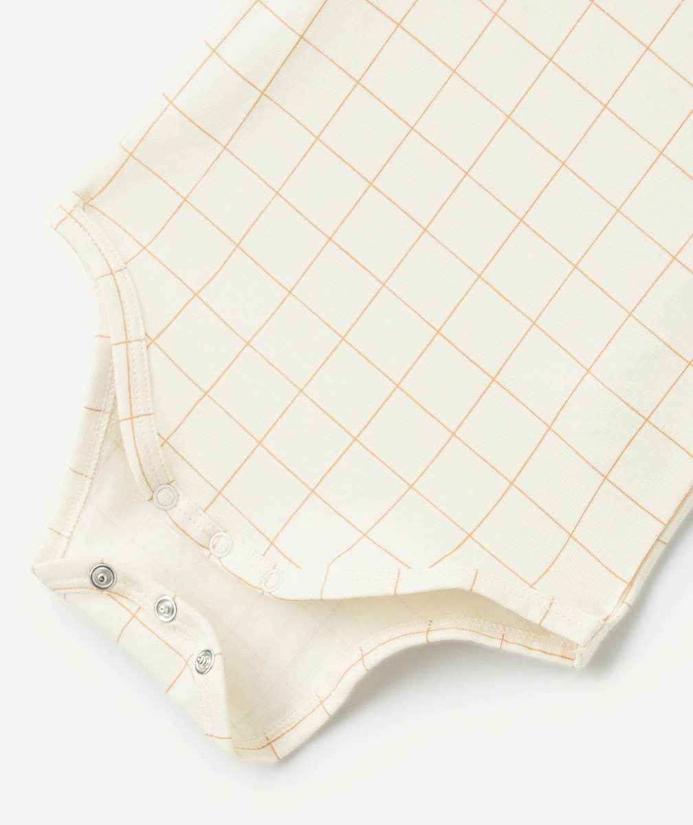 lot de 3 bodies bébé en coton bio uni et imprimé thème fruits