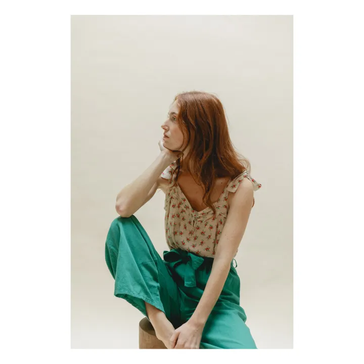 Emile et Ida Pantalon Zemily Lin - Collection Femme | Vert