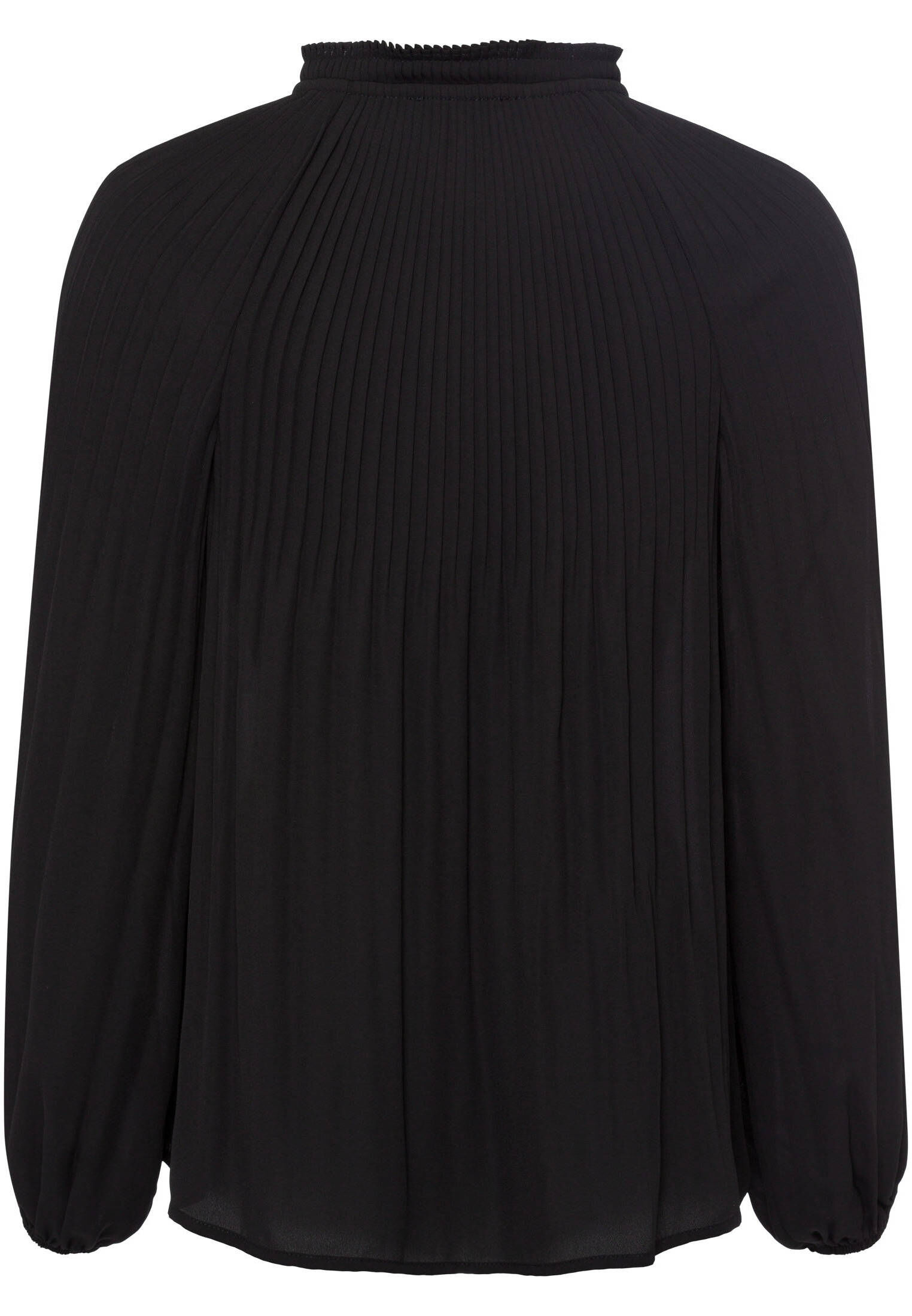 zero| Damen Bluse mit Plisseefalten
