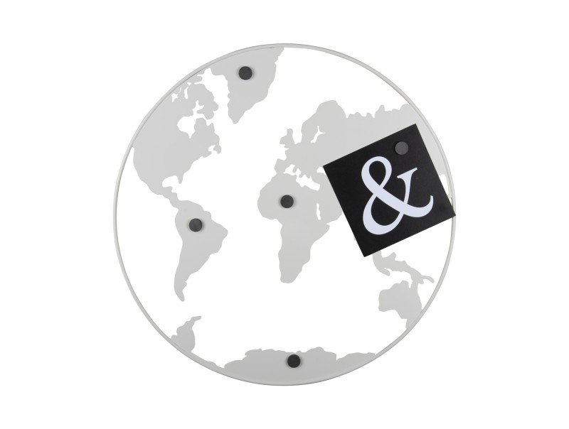 Memo Board World Map PT3863GR Warm grey