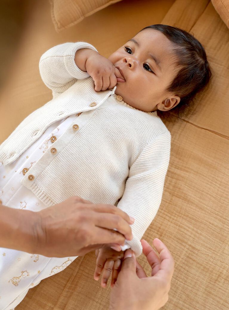 Gilet en tricot beige