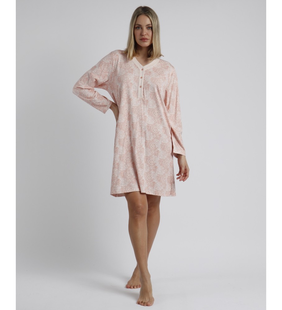 Camisola Admas de manga comprida, estilo coral, laranja.