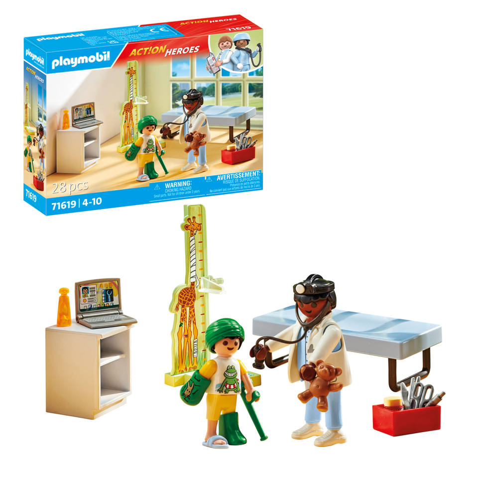 PLAYMOBIL Action Heroes kinderarts met teddybeer 71619