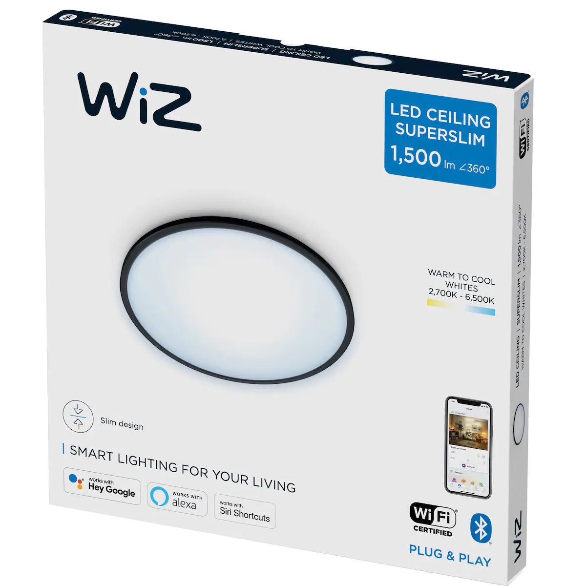 Wiz SuperSlim taklampe 871951433803600