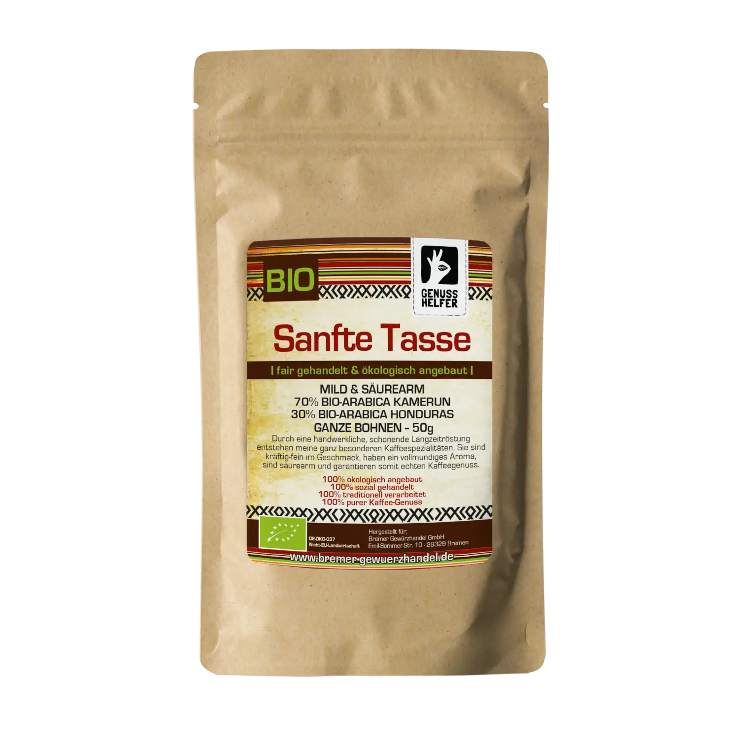 Sanfte Tasse, mild, BIO, ganz, 50g