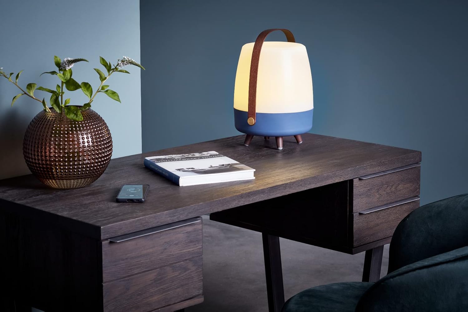 Kooduu Lite-Up Play - Design LED-Licht und Bluetooth-Lautsprecher Innovatives Licht-Objekt mit Zusatznutzen - Beleuchtung, Bluetooth-Speaker & Dekoration durch Dänisches Design - 29x40cm - Light Rose