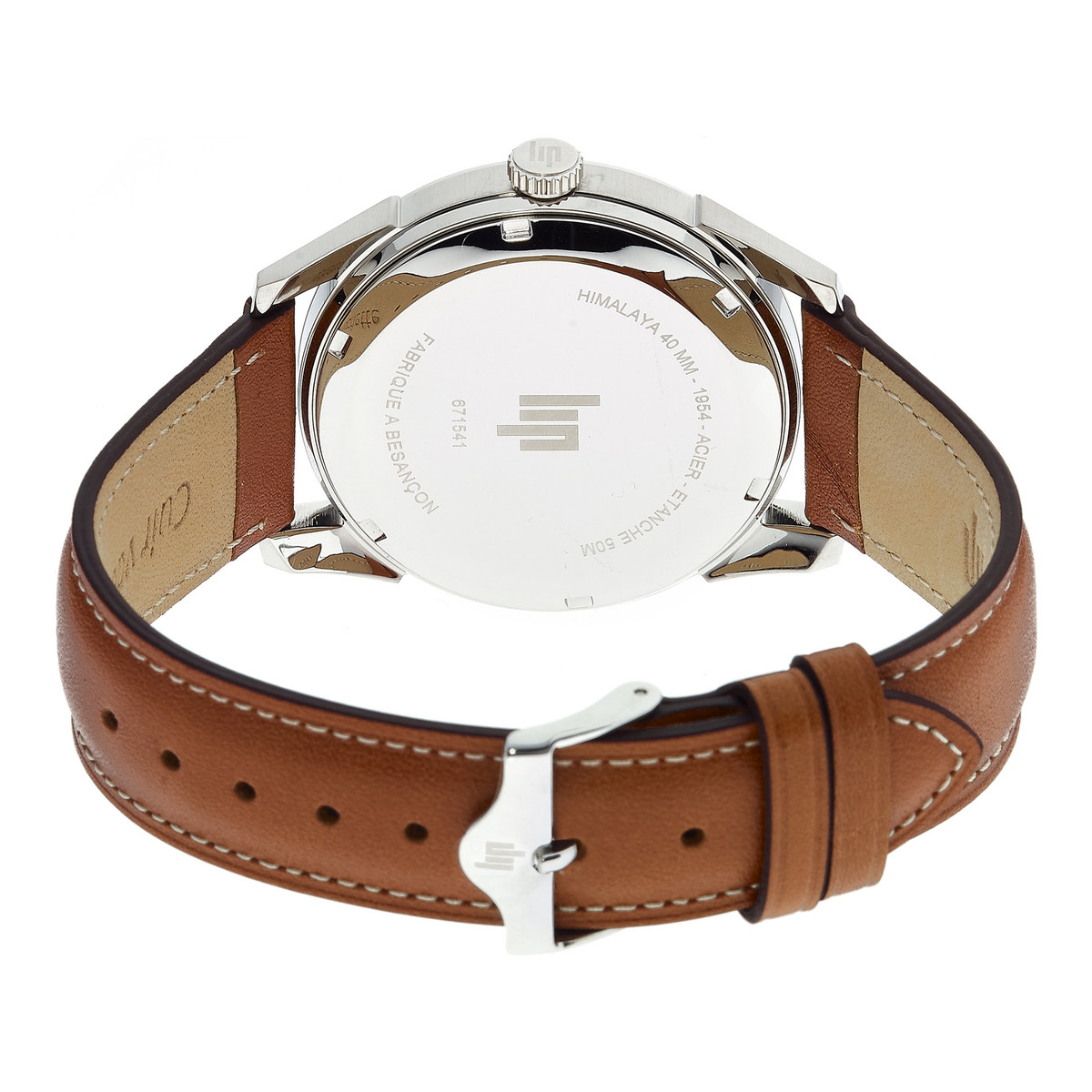 Montre Lip homme acier cuir marron