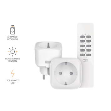 KlikAanKlikUit Stopcontactdimmer 2 stuks met Afstandsbediening ACC-250R