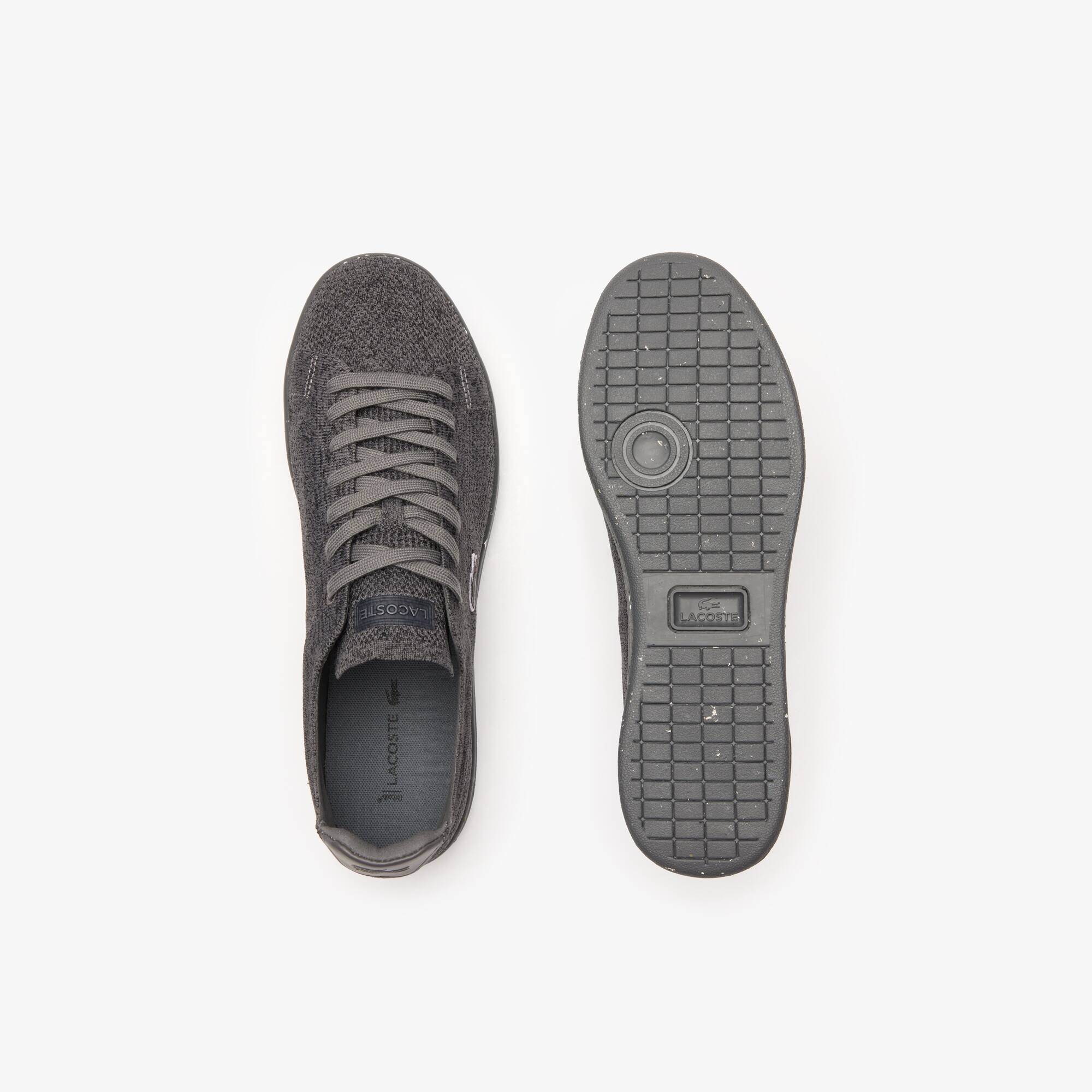 Herren-Sneakers Carnaby Piquée aus recycelten Fasern Sneakers - Grau - Lacoste - Herren