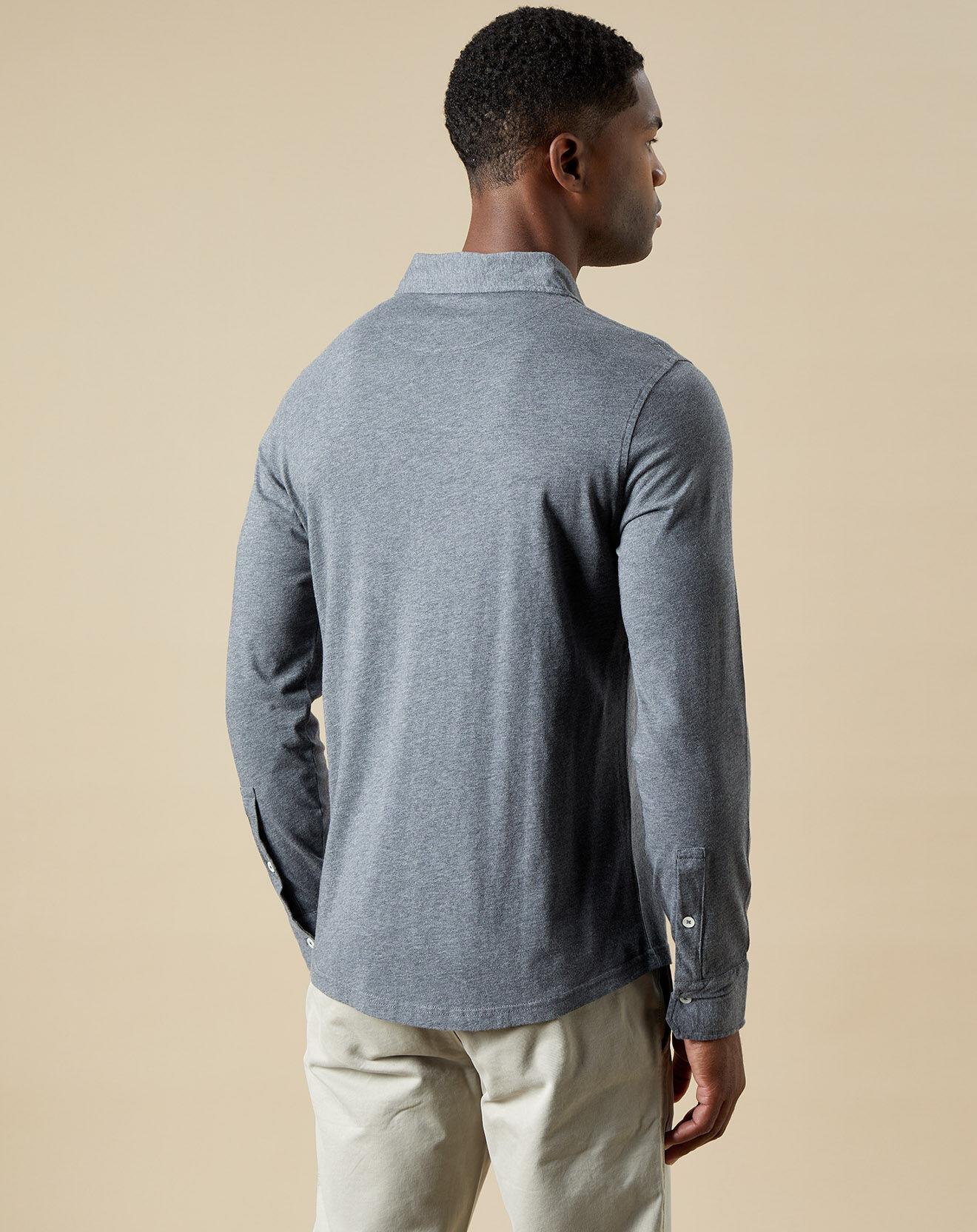 Hartford Chemise Polo Jersey dark gris mix