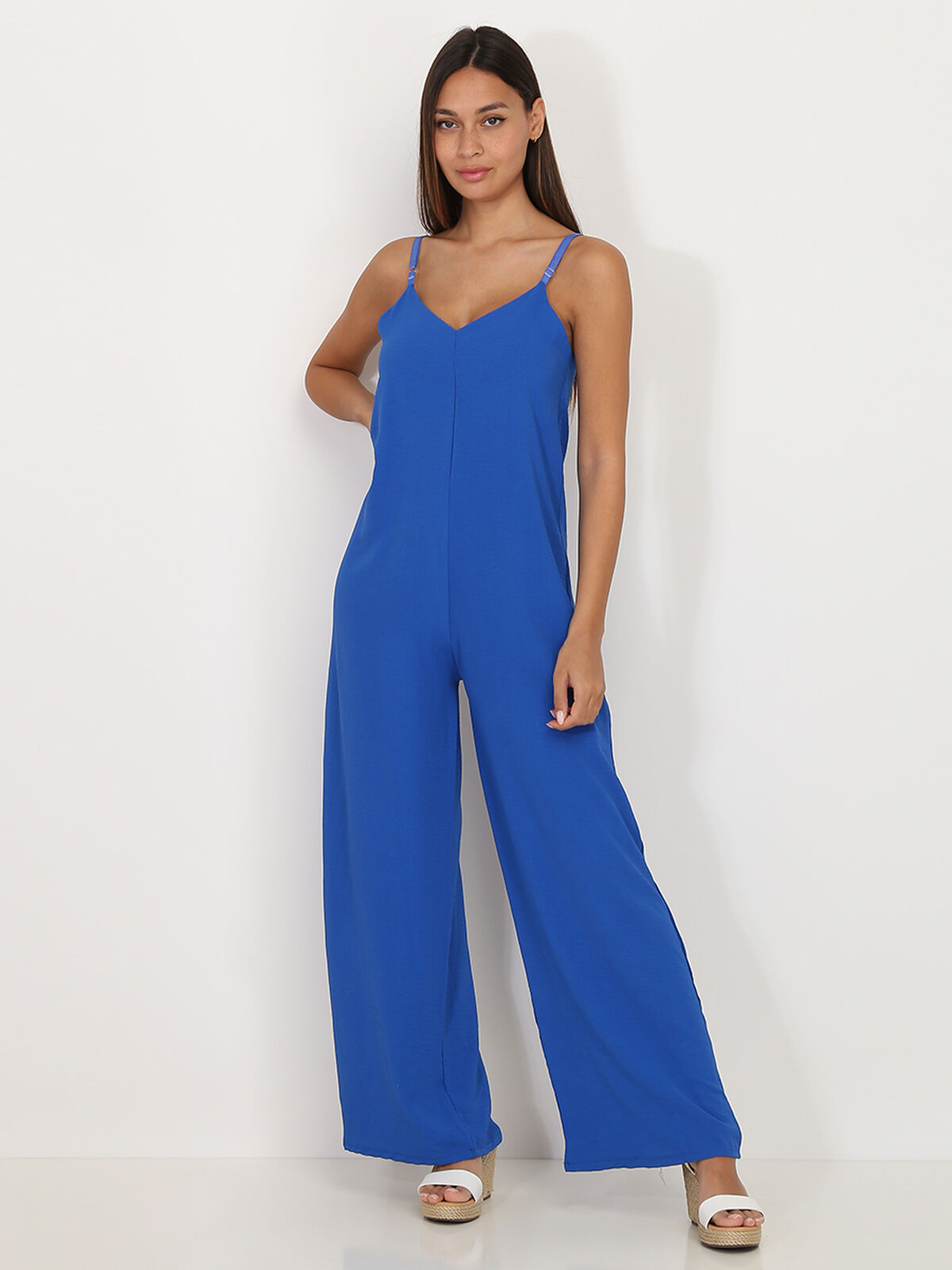 Combinaison fluide évasée- Bleu