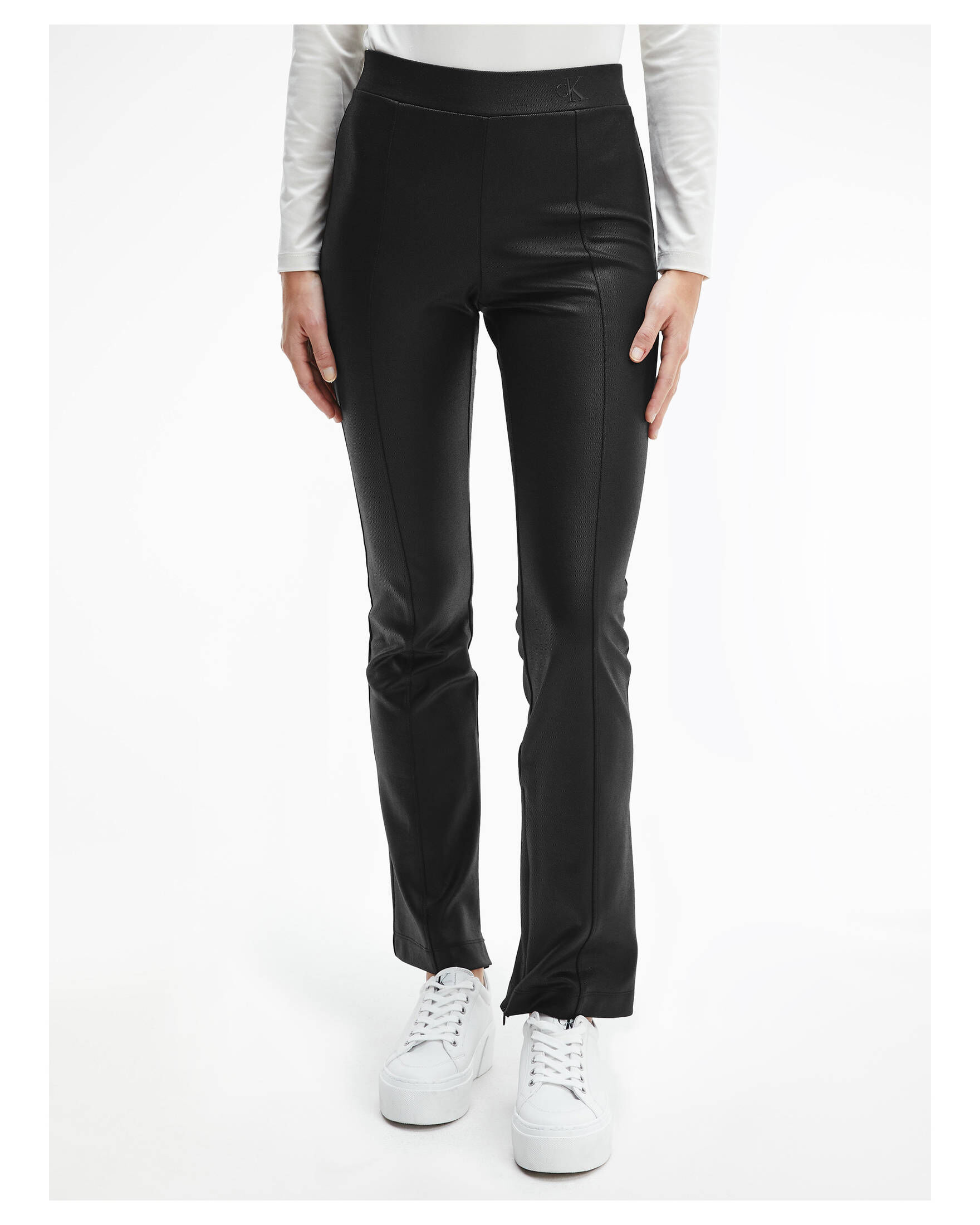 CALVIN KLEIN JEANS| Damen Hose COATED MILANO SPLIT