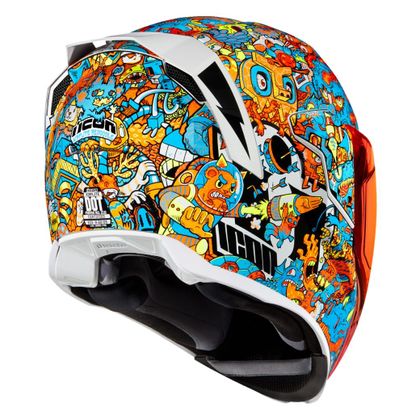 Casque Icon AIRFLITE - MIPS REDOODLE - Blanc / Orange