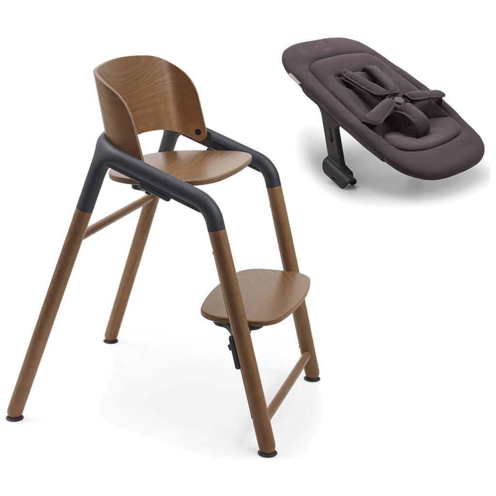 bugaboobugaboo   Giraffe Hochstuhl mit Neugeborenenset warm wood/grey