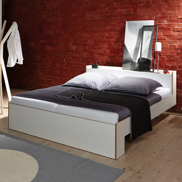 Müller Small Living - Nook Doppelbett 180x 200 cm, CPL weiss