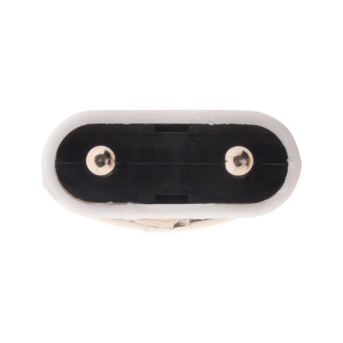 Zenitech Fiche mâle 2P 6A latérale - Blanc