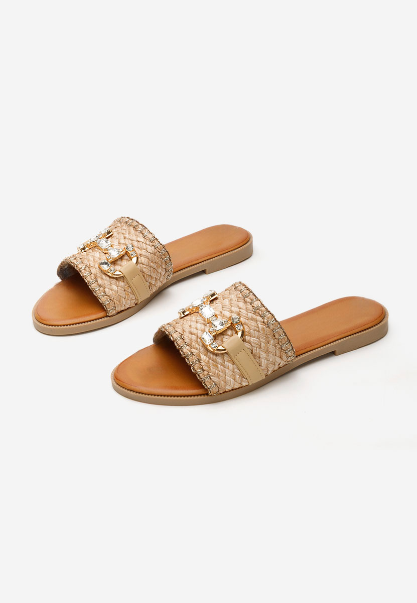 Mules plates femme beige Elysha