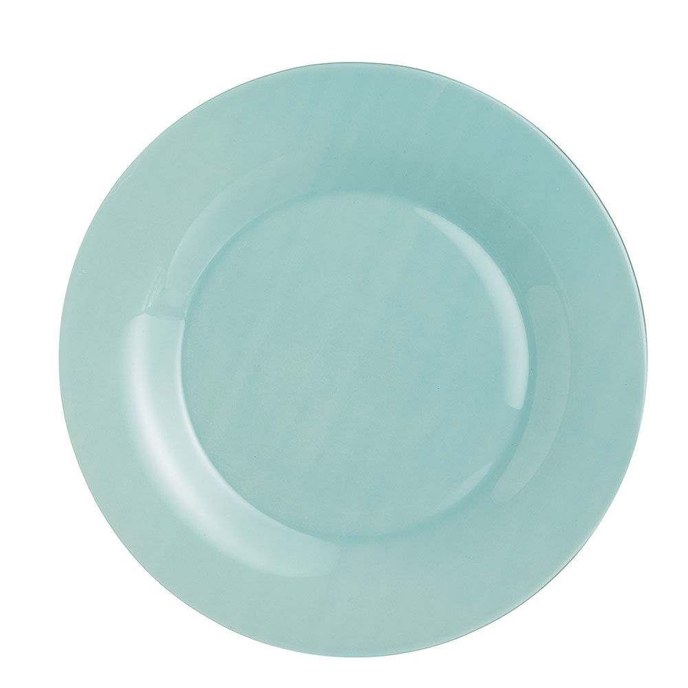 Assiette plate ronde Luminarc bleu ciel Zana