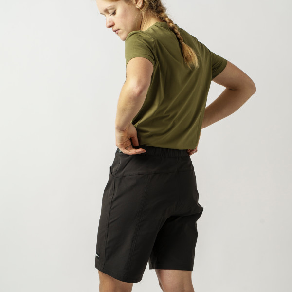 GripGrab Flow 2-i-1 Tekniske Cykelshorts Dame Sort
