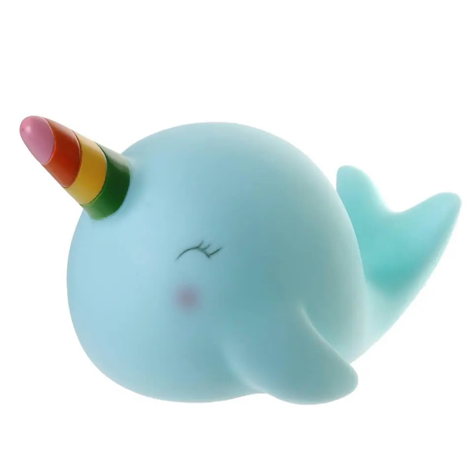 Home Deco Kids LED Nachtlampje - Walvis - aan/uit knop - 20 cm