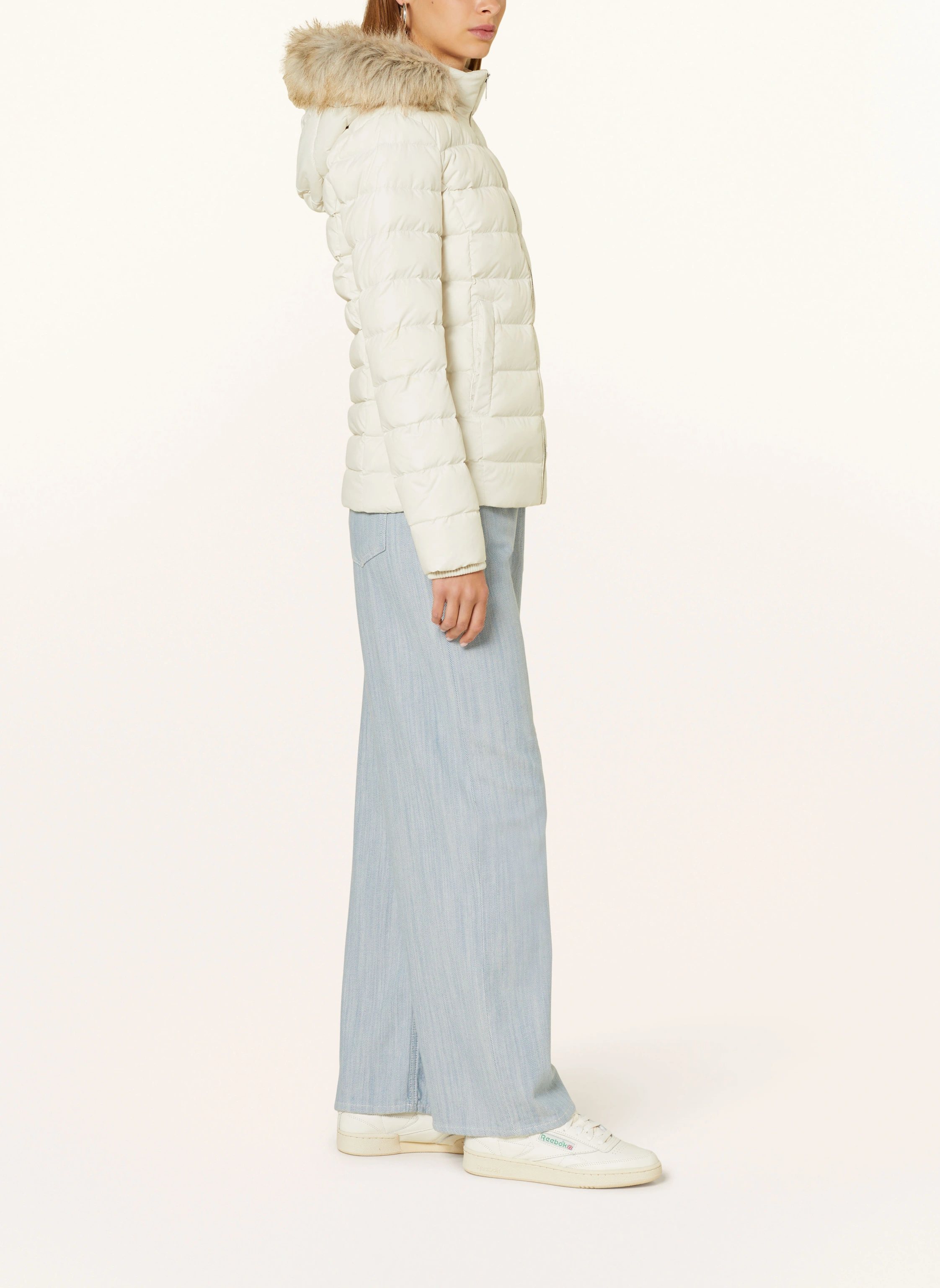 TOMMY JEANS Daunenjacke mit abnehmbarem Kunstfell