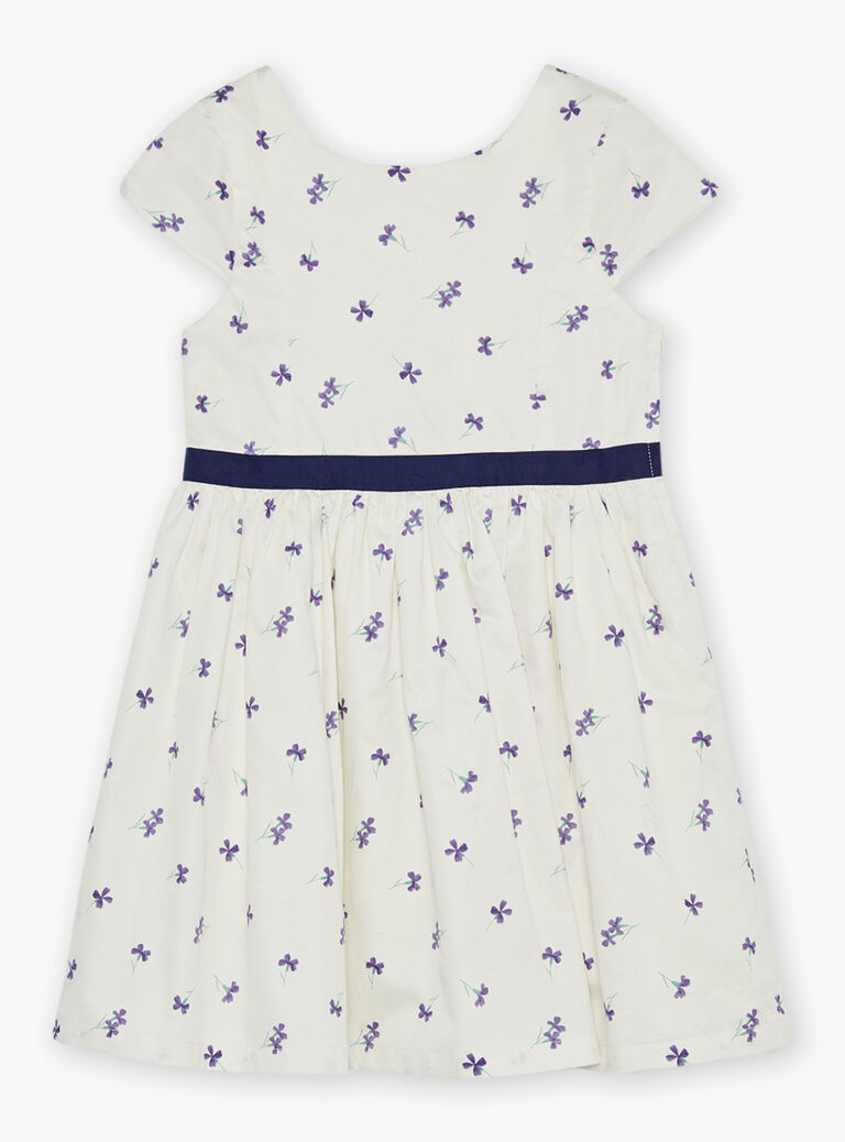 Robe écrue à fleurs