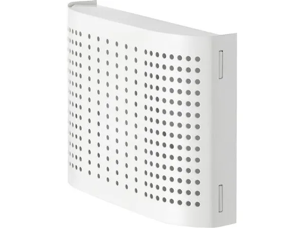 LINDAB Vægventil SHH 100 (Ral 9003) til indblæsning, passer i ø100 mm kanal. Lakeret galvaniseret plade, hvid RAL 9010.