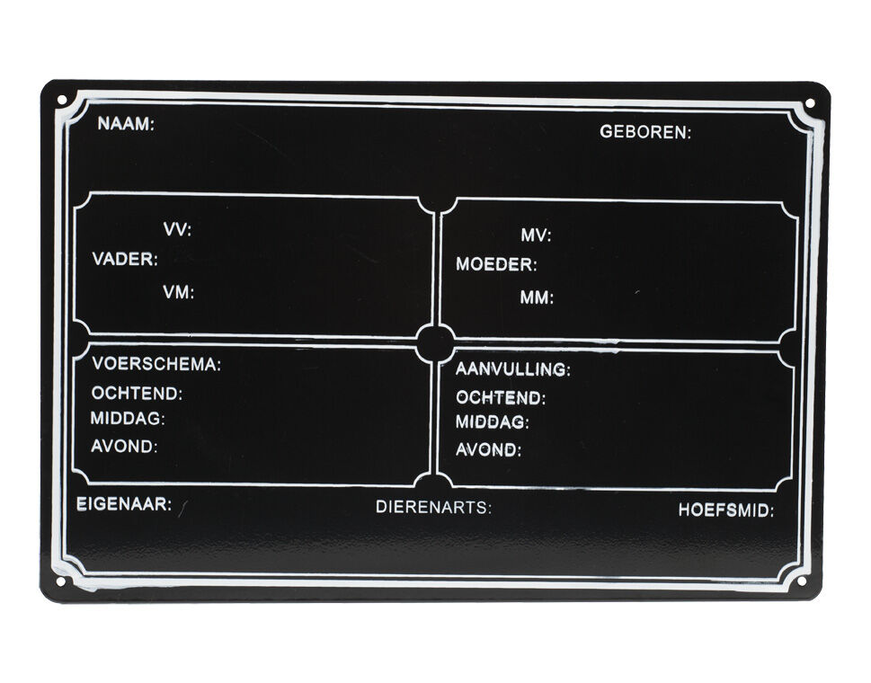 Waldhausen Stalbordje   - Stalaccessoires - Stalbenodigdheden - 30x20x0.5 cm
