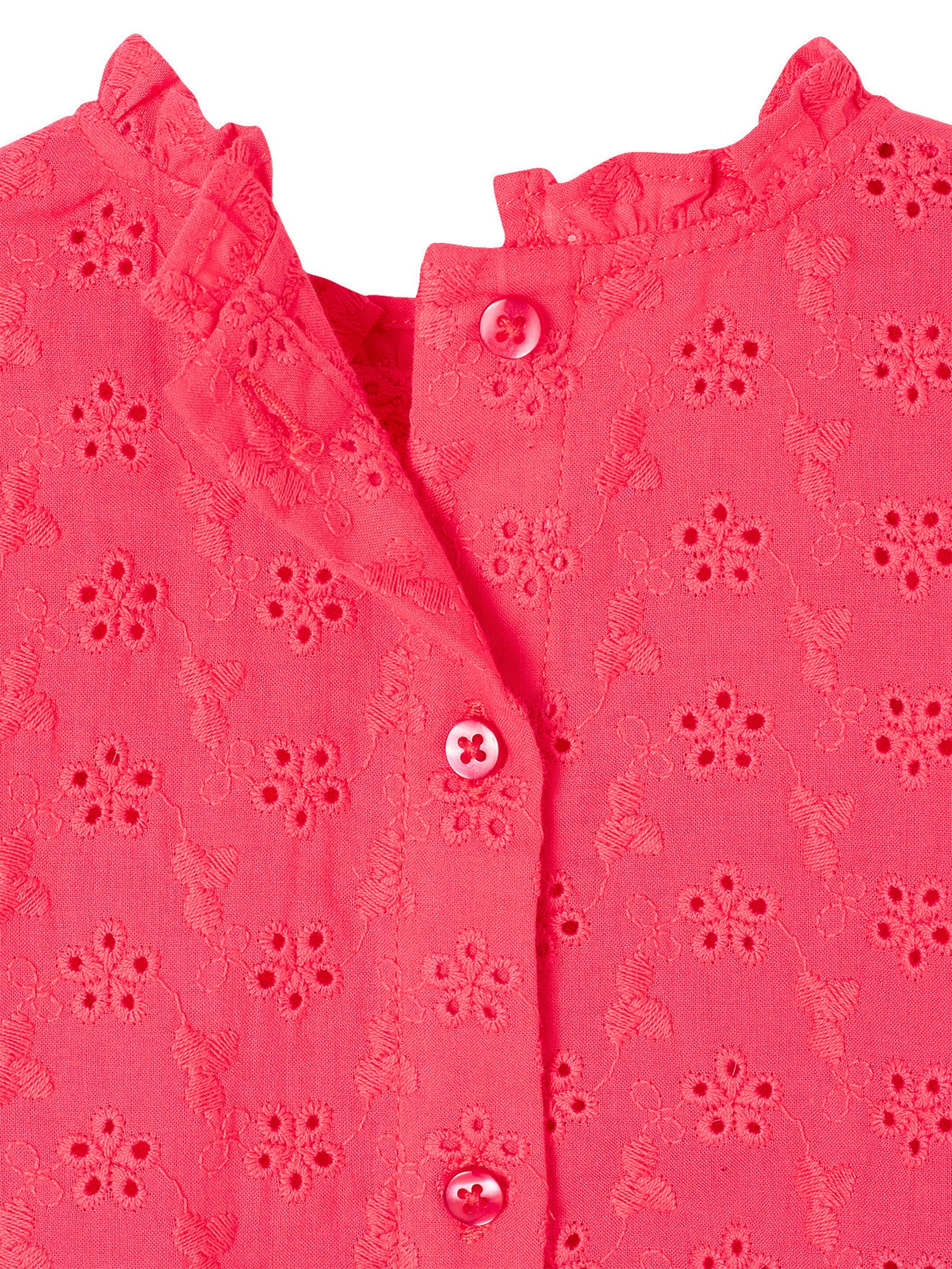 Vertbaudet Mädchen Baby Volantbluse bonbon rosa