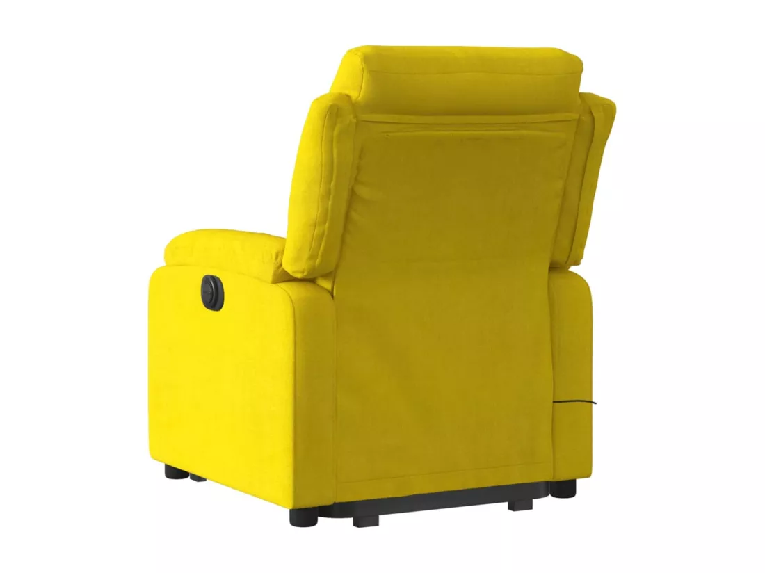 Fauteuil massant inclinable Jaune Velours