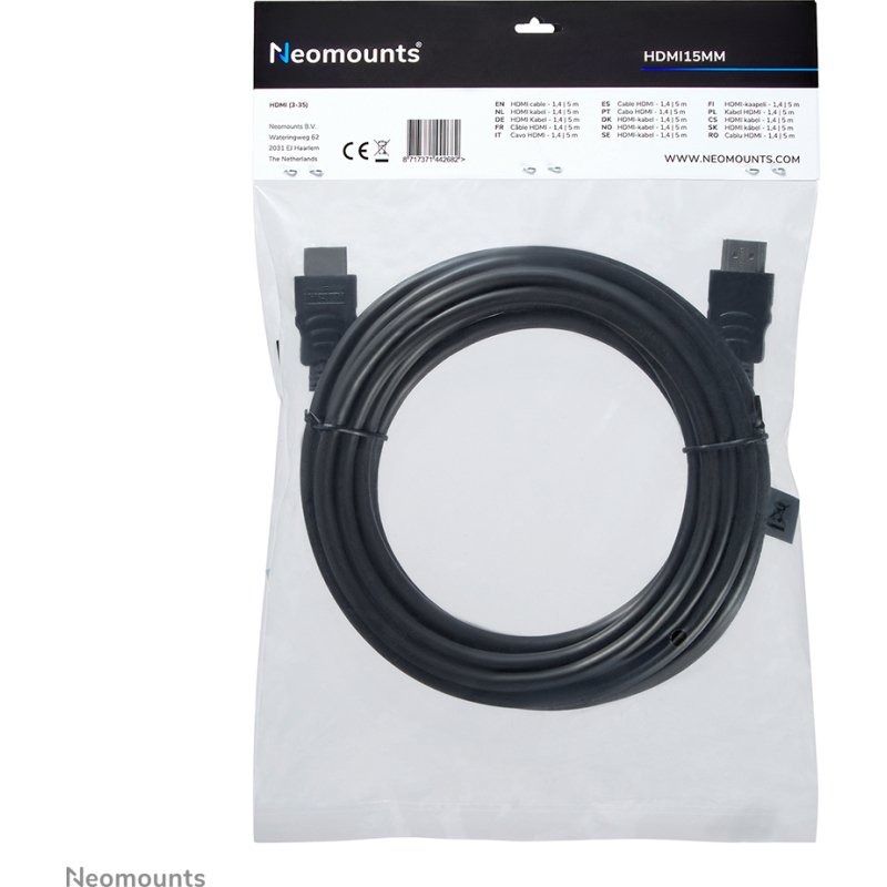 Neomounts HDMI15MM câble HDMI - 5 mètres