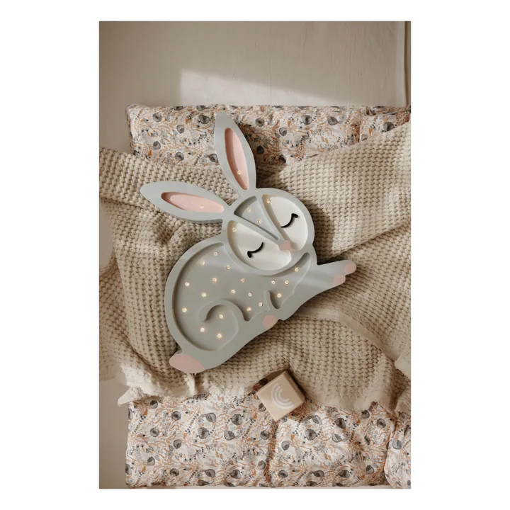 Little Lights Lampe à poser Lapin | Gris clair