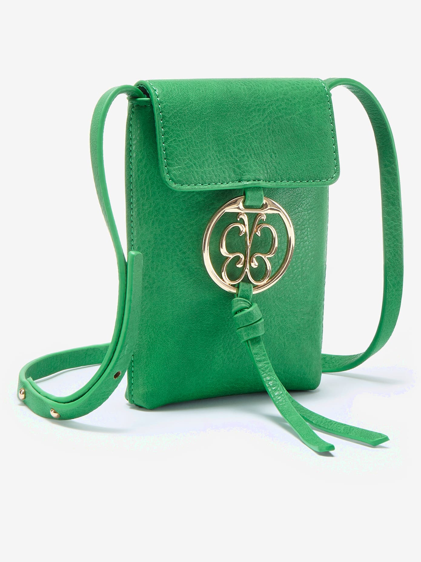 Sac en bandoulière pochette pour téléphone tendance avec détails couleur or