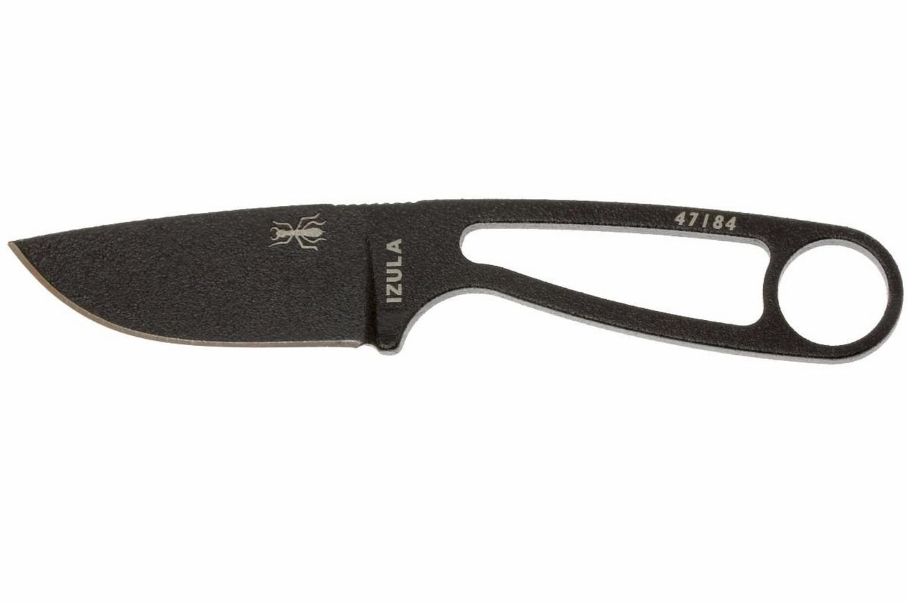ESEE Izula Black IZULA-B nekmes met zwarte schede   riemclip