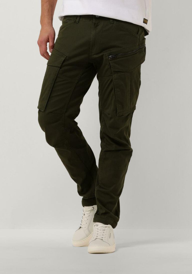 G-STAR RAW donkergroene g-star raw cargobroeken rovic zip 3d regular tapered