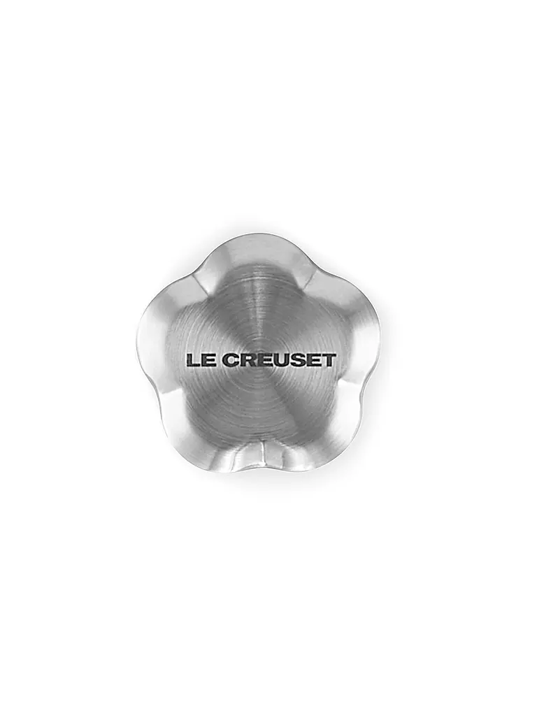 LE CREUSET Deckelknopf 4,5cm Blume SIGNATURE Edelstahl silber