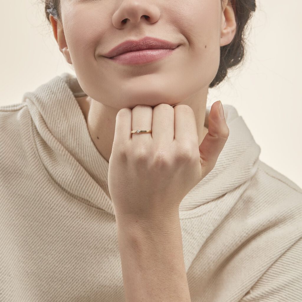 Bague Solitaire Anilie Or Jaune Diamant