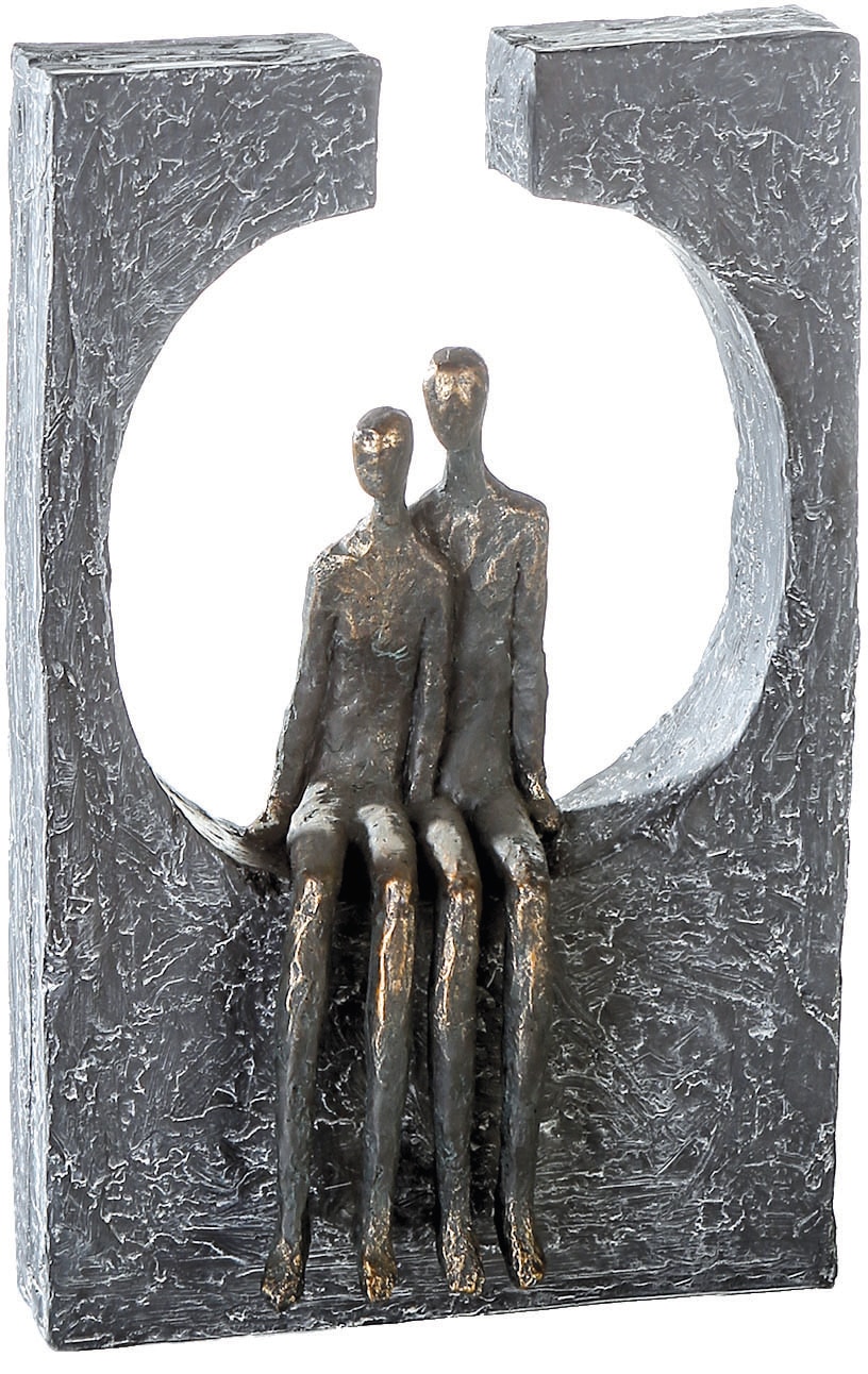 Casablanca by Gilde Dekofigur »Skulptur Zweisamkeit« Dekoobjekt, Höhe 28 cm, Pärchen, mit Spruchanhänger, Wohnzimmer