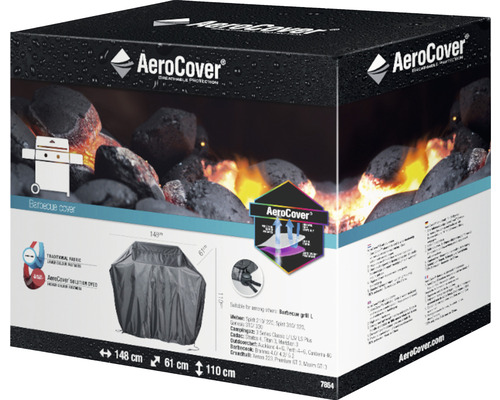 Ademende Aero Cover beschermhoes voor barbecue grill 120 x 220 cm
