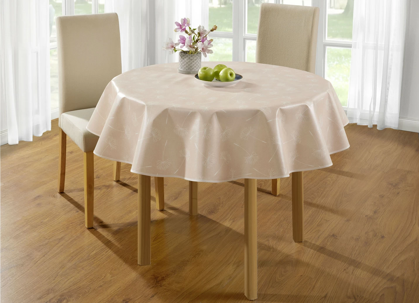 Wachstuch-Tischdecke mit Pusteblumen-Motiv