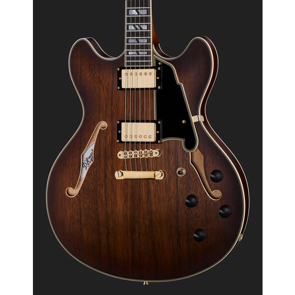 Dangelico Deluxe DC Satin Brown Burst