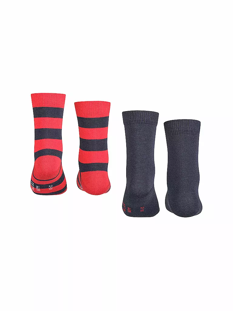 FALKE Kinder Socken Happy Stripe 2er Pkg marine blau