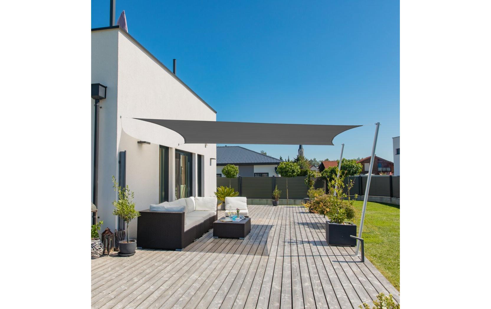 Sonnensegel Cannes, 200 x 300 cm, Eckig, AnthrazitSchattentuch für Terrasse oder Balkon